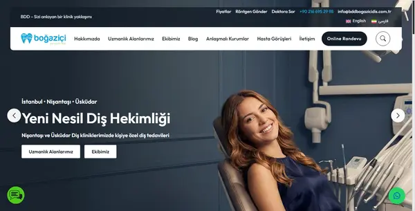 تصویر تستی وب‌سایت چندزبانه کلینیک